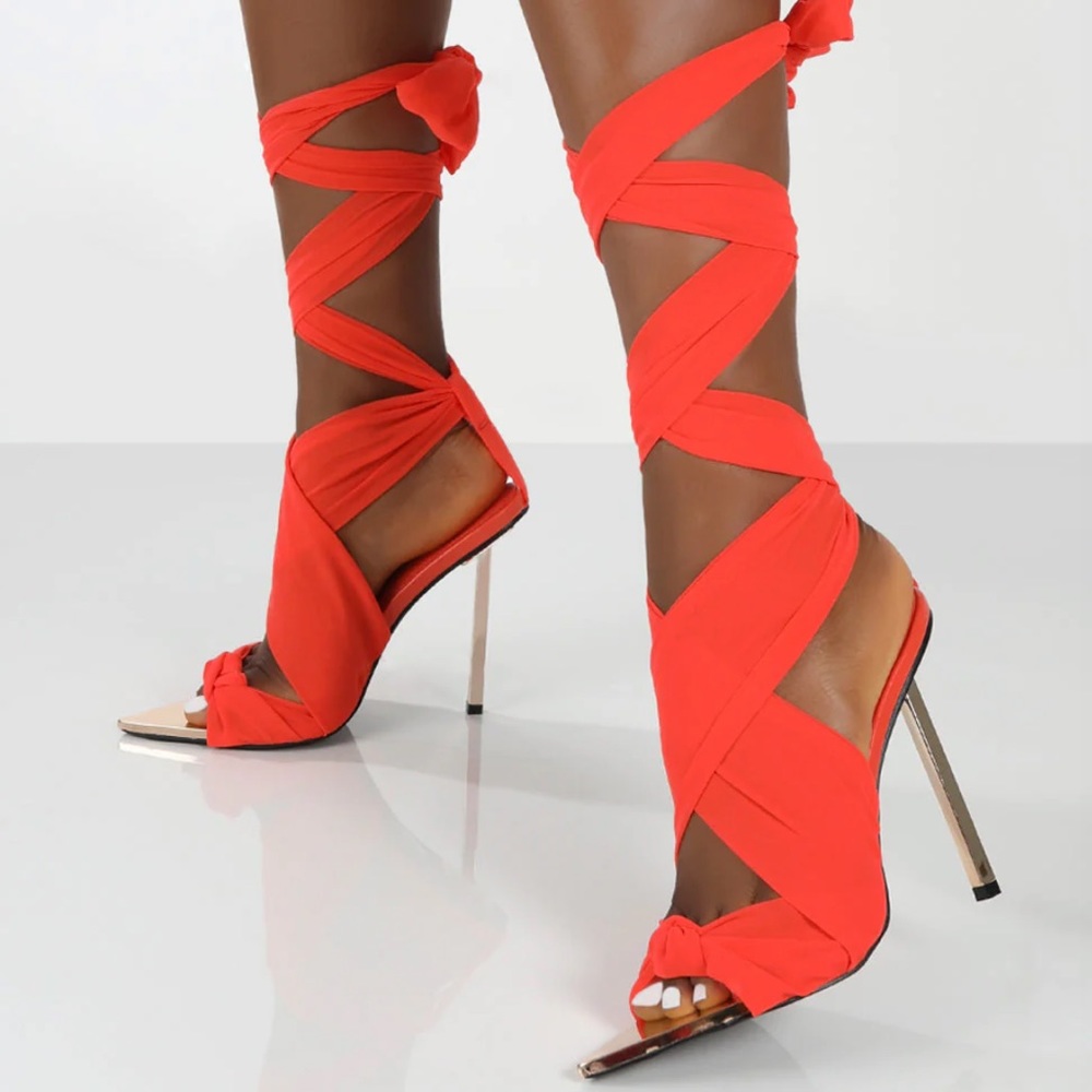 SEE VIDEO. SUNSHINE HEELS. Lace up heels, ribbons heels, high heels. Sexy heels